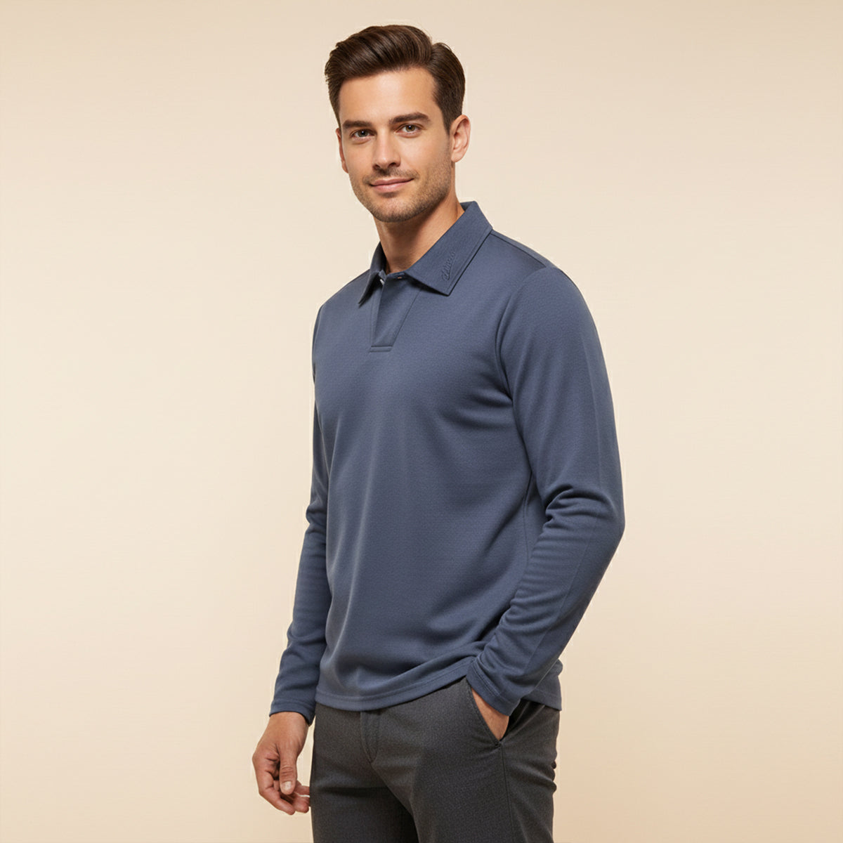 The Porto Long Sleeve Modern Cotton Shirt for Men
