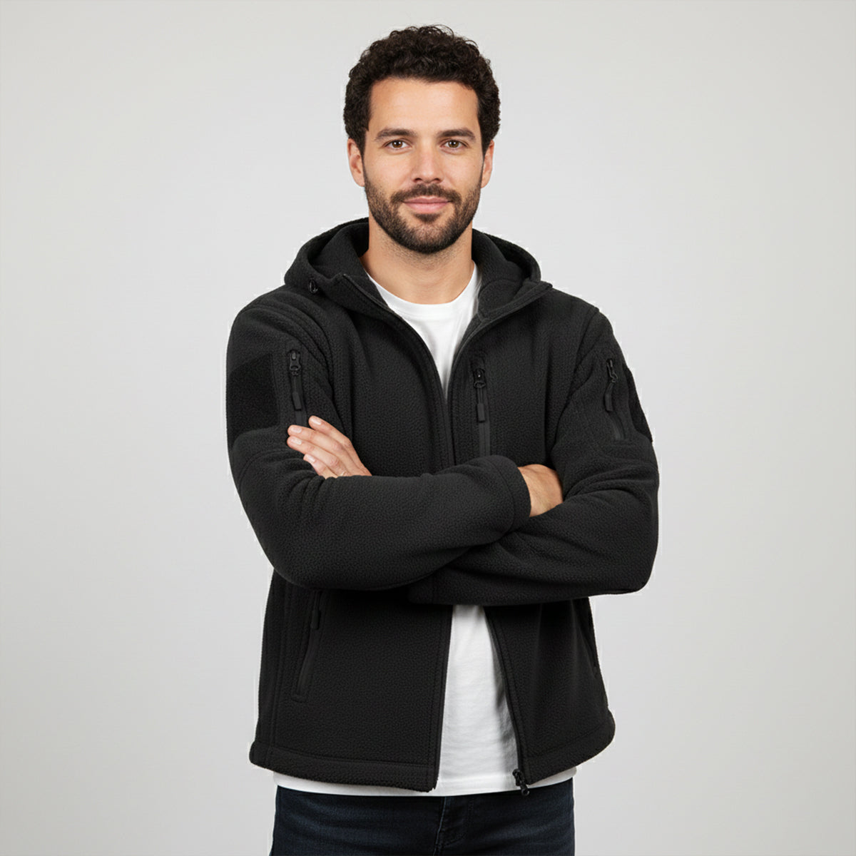 The Moray Men's Winter Fleece Tactical Hooded Jacket