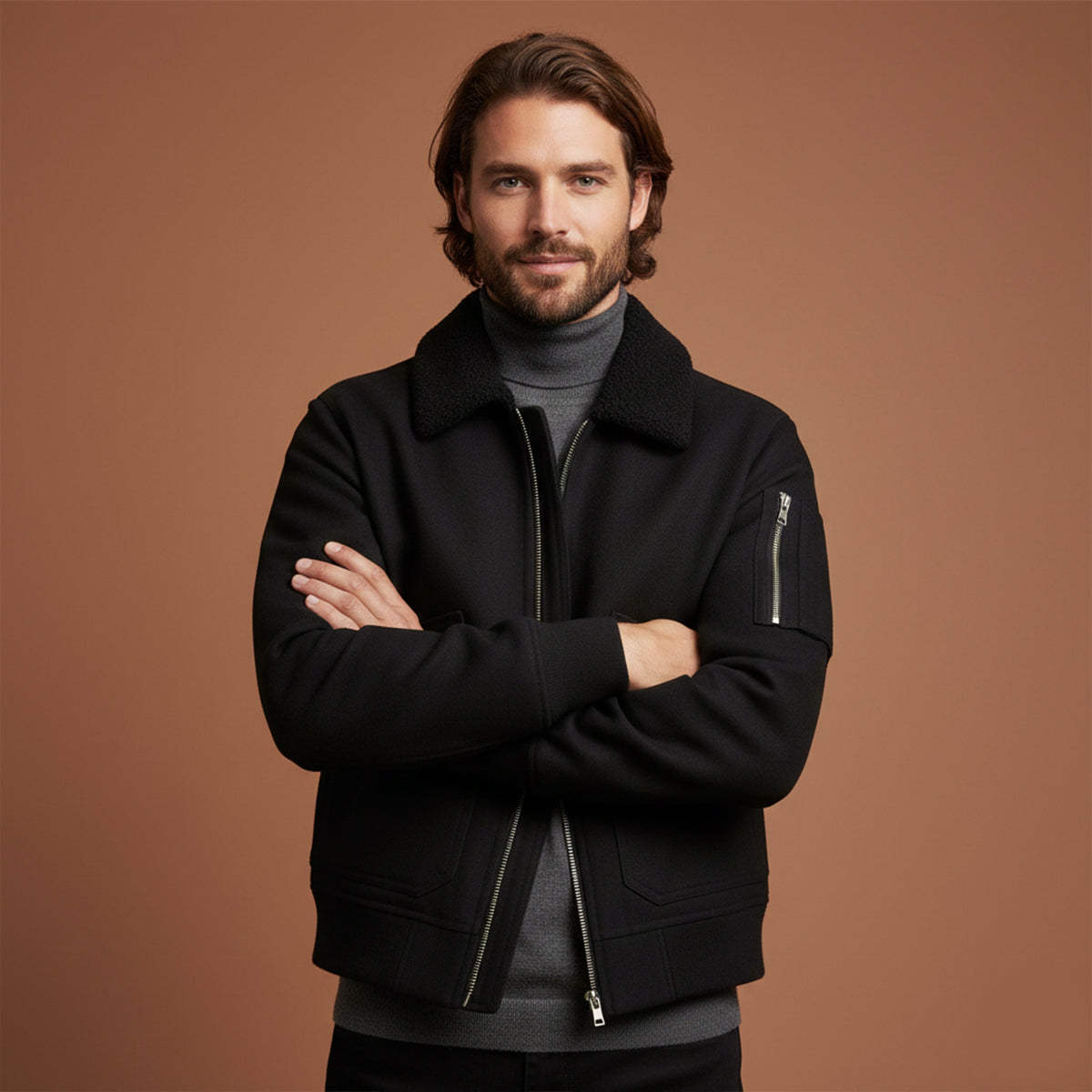 The Leeds Fleece Lined Bomber Jacket for Men