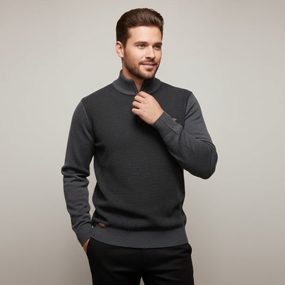 The Oban Men’s Half Zip Knit Winter Sweater