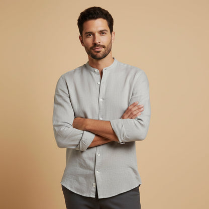 Summer Casual Linen Men Shirt Relaxed Fit