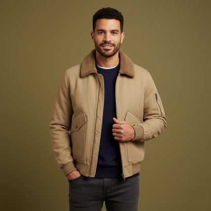 The Leeds Fleece Lined Bomber Jacket for Men