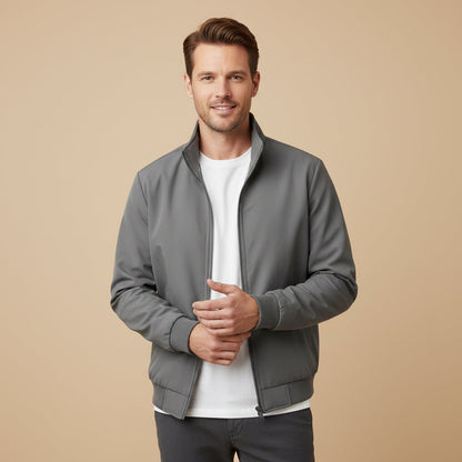 The Aspen Men’s Fleece Lined Windbreaker – Lightweight Multi Pocket Bomber Jacket