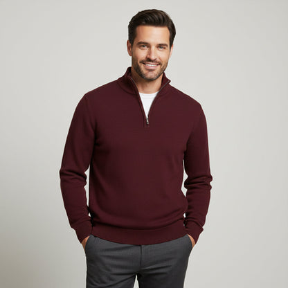 The Pescara Men’s  Smart Casual  Quarter Zip Sweater