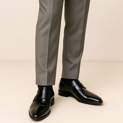 The Sirmione Men’s Patent Leather Loafers – Luxury Slip On Formal Dress Shoe