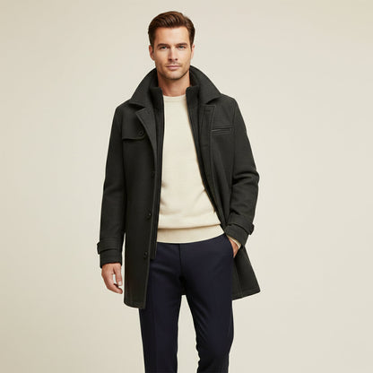 The Danforth Men’s Waterproof Casual Long Jacket with Adjustable Cuffs