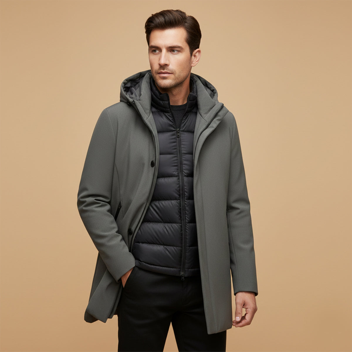The Maybach Men’s Waterproof Winter Parka Coat Jacket with Hood
