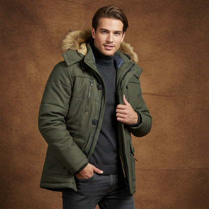 The Westminster Men's Warm Winter Parka Jacket with Fleece Lining