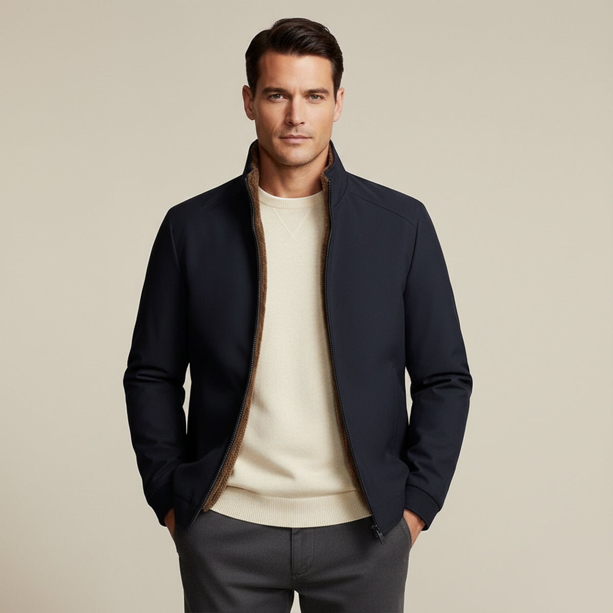 The Glasgow Men's Fleece Lined Winter Jacket - Waterproof Thermal Coat