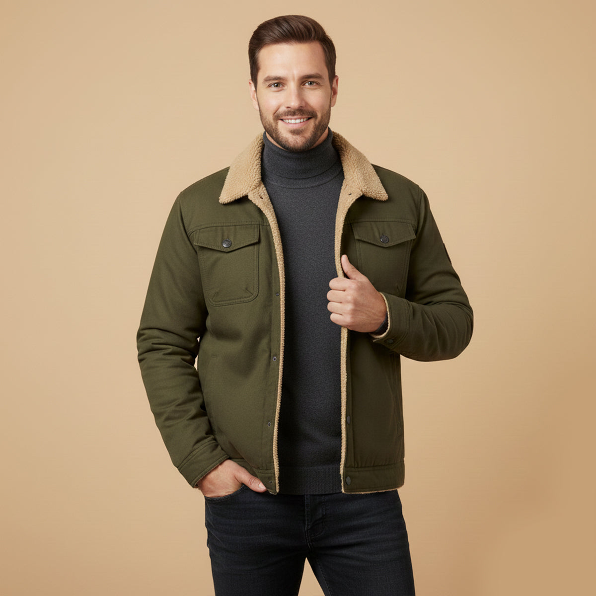 The New York Warm Fleece Lined Winter Coat for Men