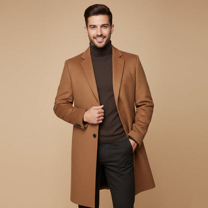 The Canterbury Men's Sophisticated Longline Wool Winter Jacket