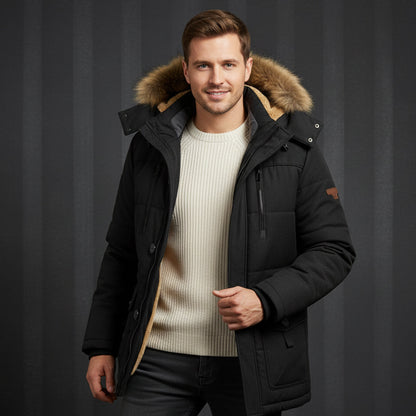 The Westminster Men's Warm Winter Parka Jacket with Fleece Lining