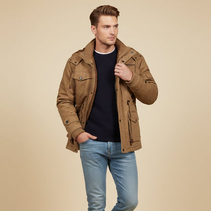 The Fenwick Men’s Thick Plush Lining Hooded Winter Jacket