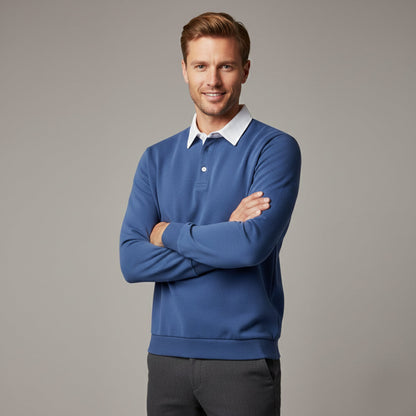 The Chelsea Men’s Long Sleeve Polo – Classic Knit Shirt