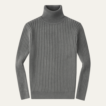 The Tavolara Men’s Slim Fit Turtleneck Ribbed Knit Sweater