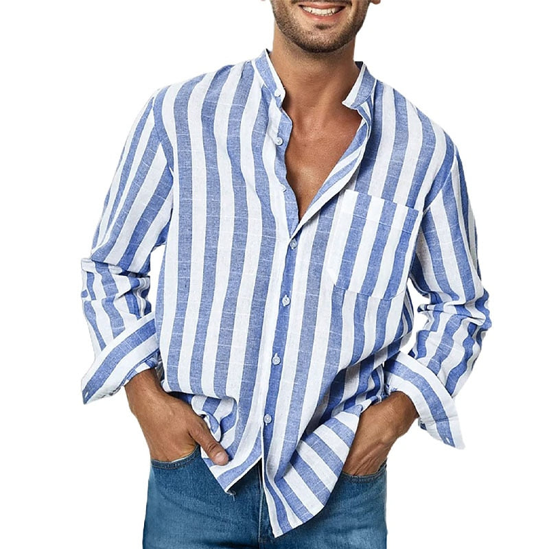 Classic Striped Cotton Shirt for Smart Casual Occasions