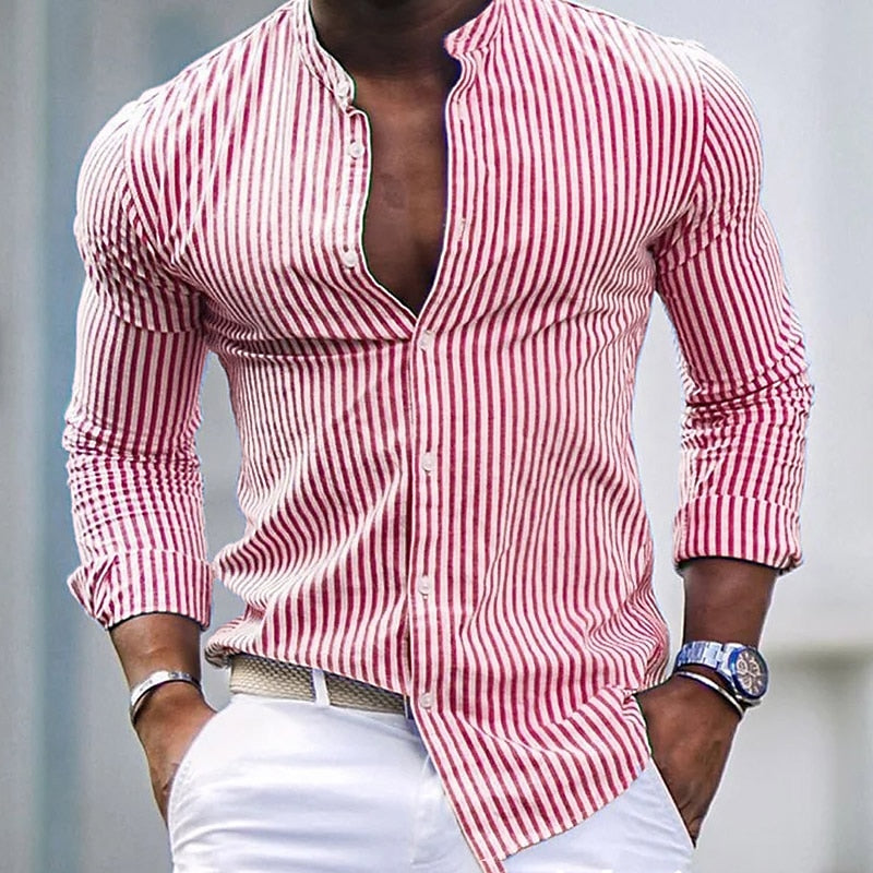 Riccardo - Striped Cotton Shirt for Everyday Wear