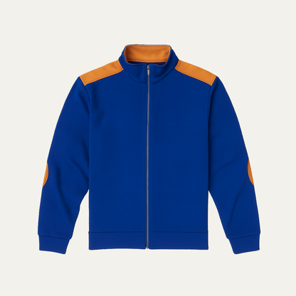 The Vernaccia Men’s Casual Lightweight  Zip Up Knit Stand Collar Sweater