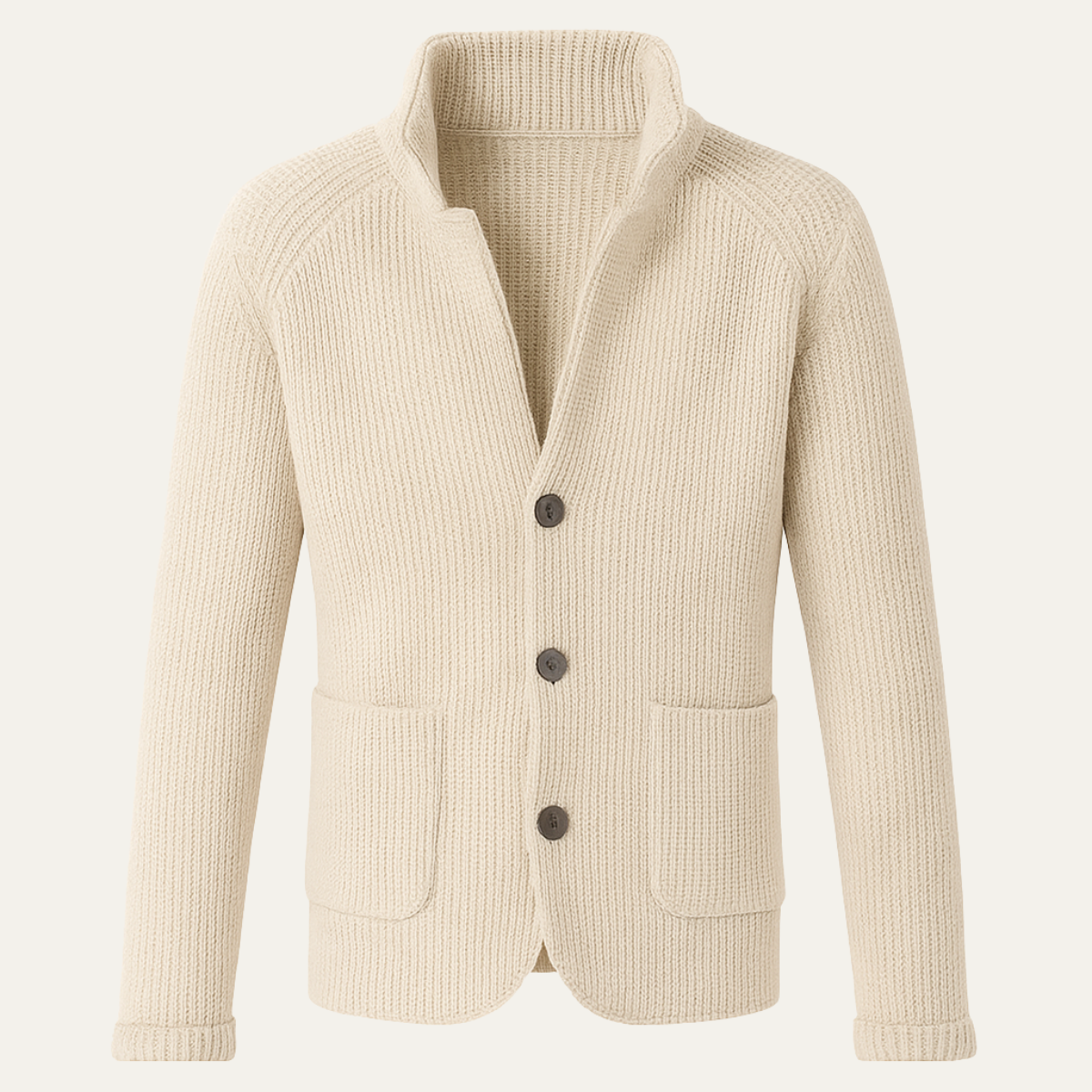 The Whitfield Men's Trendy Stand Collar Knitted Button Cardigan