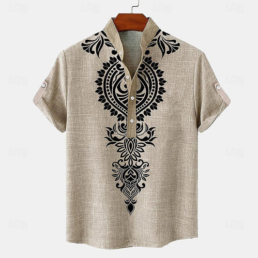 Marco - Stylish Linen Henley for All Occasions