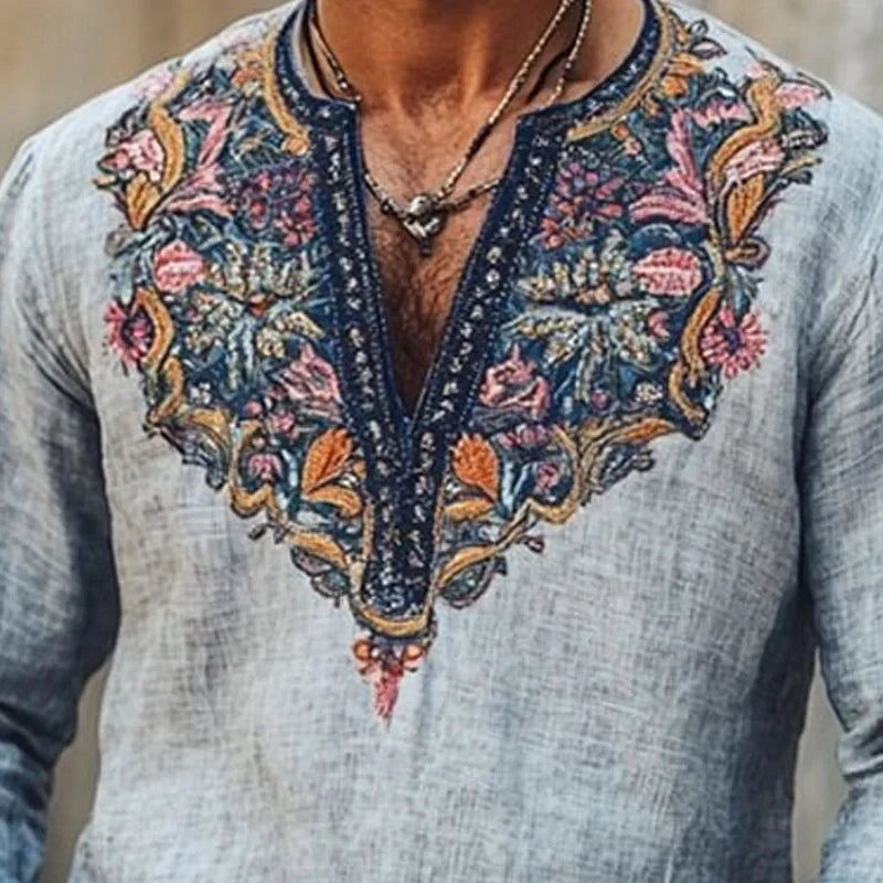 Sebastiano | Men's Bohemian Summer Shirt for Festivals